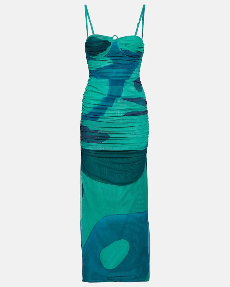 SIR x Frankie Tobin - Abito midi Frankie in mesh Multicolore