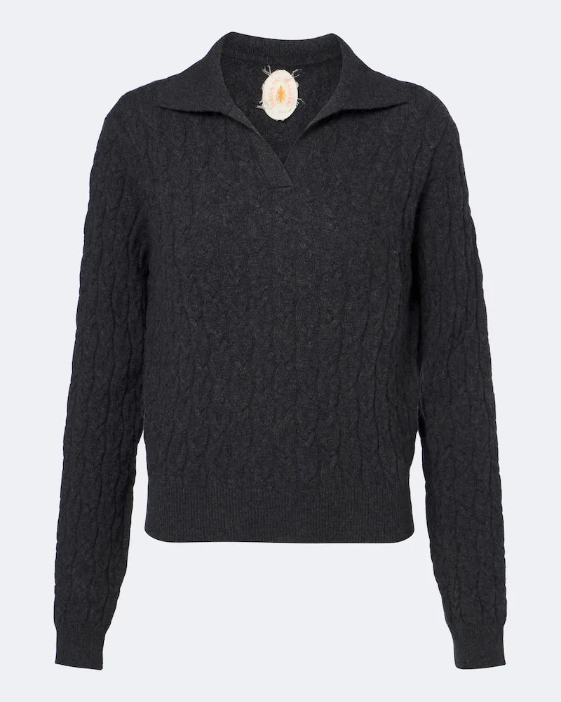 Jardin des Orangers Pullover in cashmere a trecce Grigio