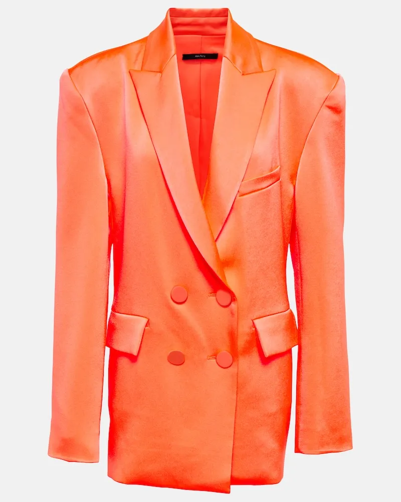 Alex Perry Blazer Wells in crÃªpe di raso Arancione