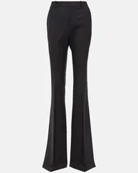 Saint Laurent Pantaloni flared in lana Nero