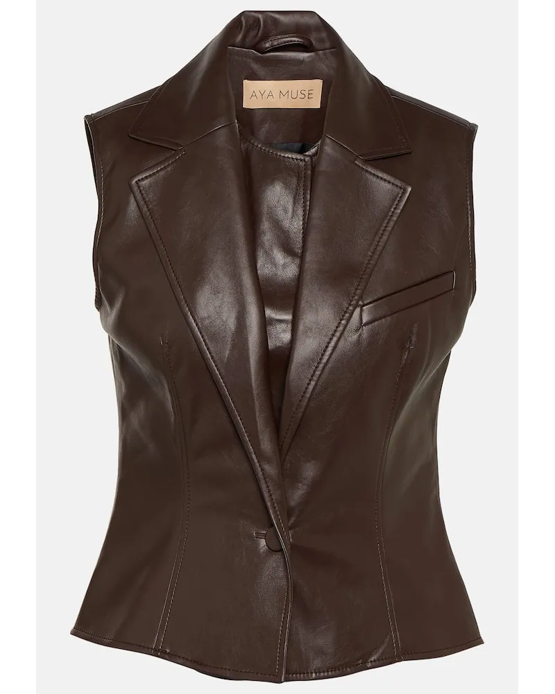 Aya Muse Top Eyeria rivestito Borgogna