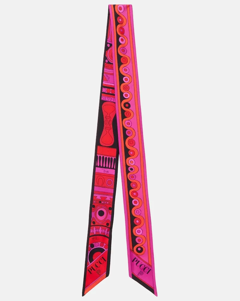 Emilio Pucci Foulard Iride in twill di seta Rosa