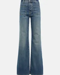 Nili Lotan Jeans flared Florence a vita alta Blu