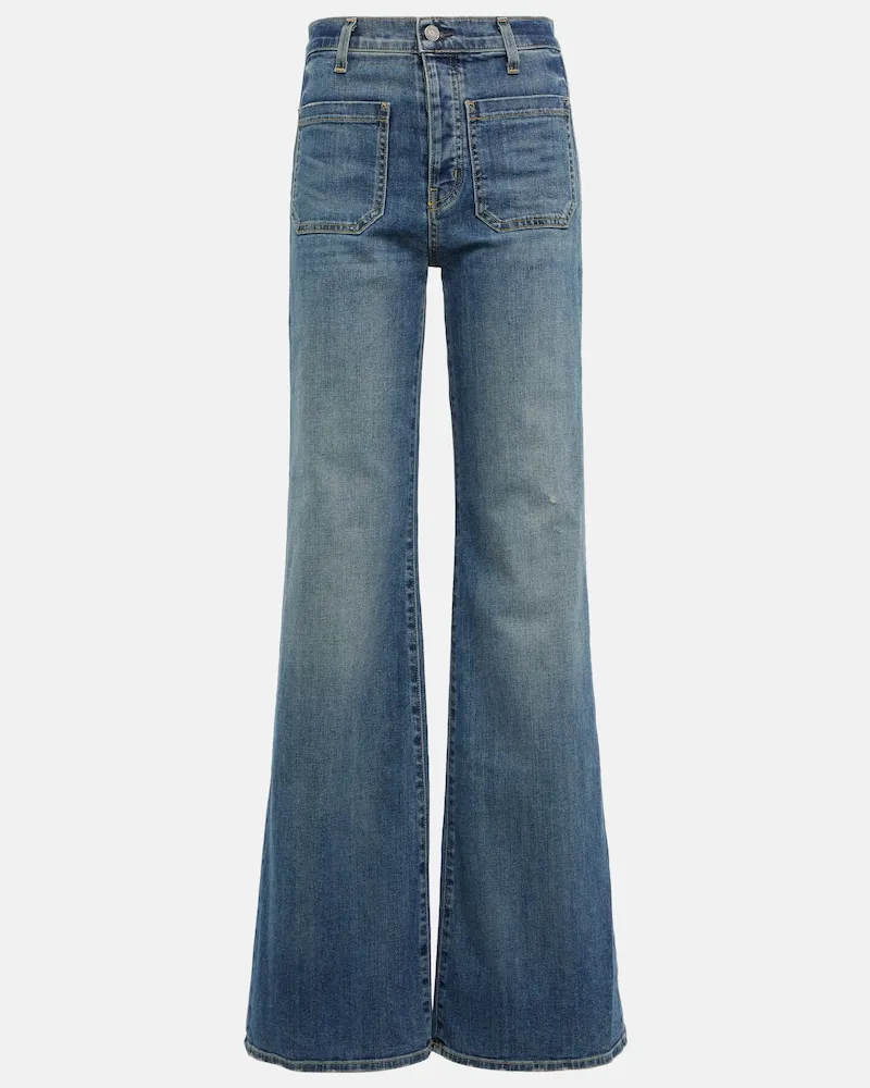 Nili Lotan Jeans flared Florence a vita alta Blu