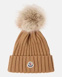 Moncler Berretto in lana vergine Beige