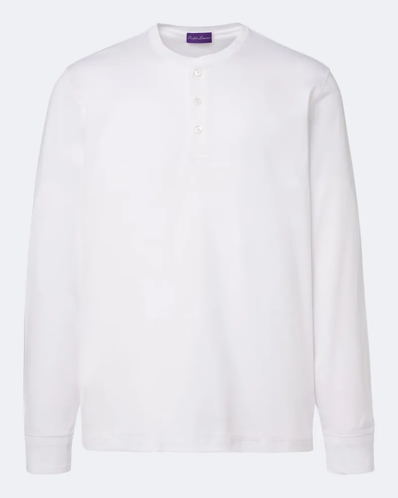 Ralph Lauren Camicia Henley in jersey di cotone Bianco