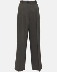 The Row Pantaloni in misto lana a gamba larga Grigio