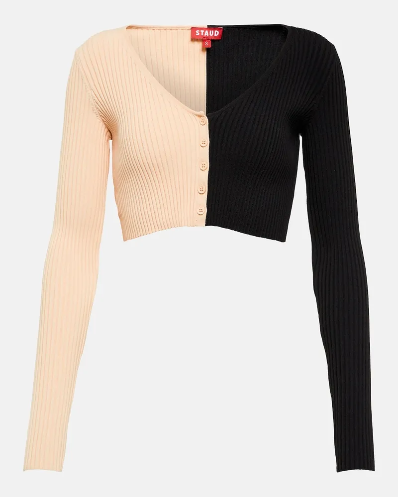 STAUD Cardigan cropped Manon Nero