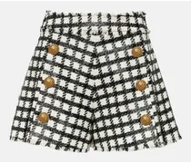 Shorts in misto lana a quadri