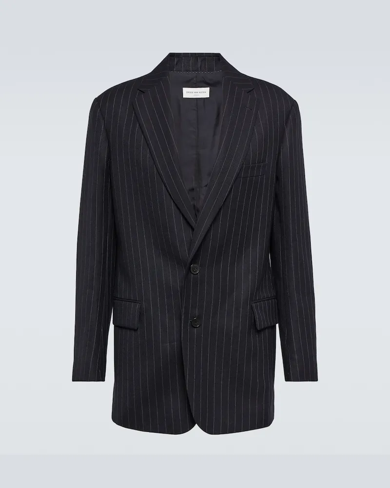 Dries van Noten Blazer Blunt in lana Blu