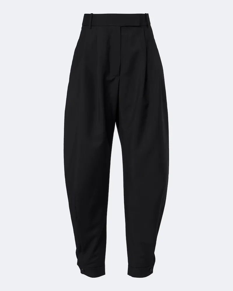 Róhe Róhe Pantaloni balloon in lana e mohair Nero