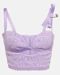 Versace Bustier Versace Allover in cotone Viola