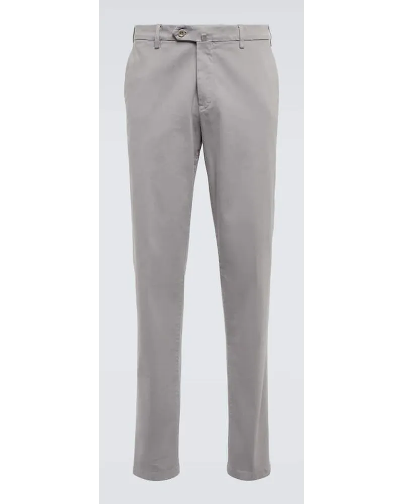 Loro Piana Pantaloni slim Pantaflat in cotone Grigio