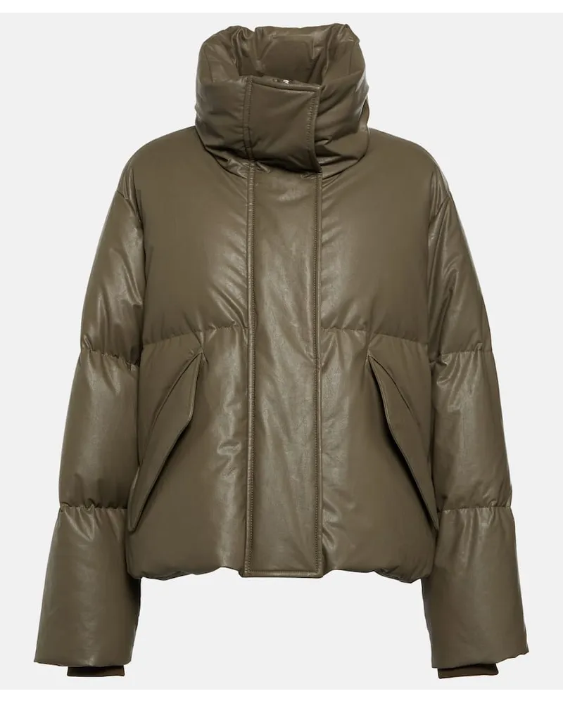 Maison Margiela Piumino oversize in similpelle Verde