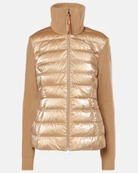 Moncler Giacca in lana con imbottitura Beige