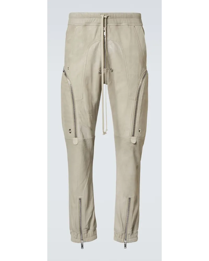Rick Owens Pantaloni cargo in pelle Bianco