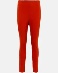 Veronica Beard Pantaloni skinny in scuba a vita alta Rosso