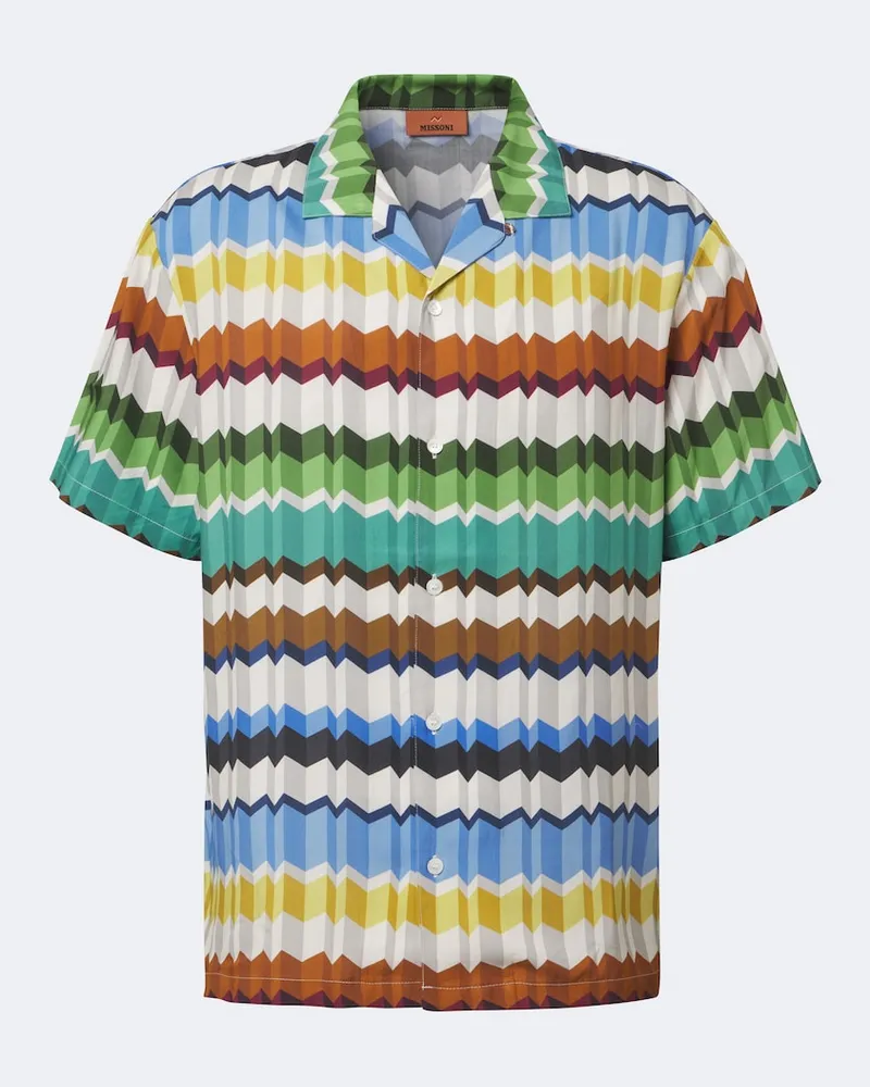 Missoni Camicia bowling avzig zag Multicolore