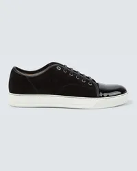 Lanvin Sneakers DBB1 in suede con vernice Nero