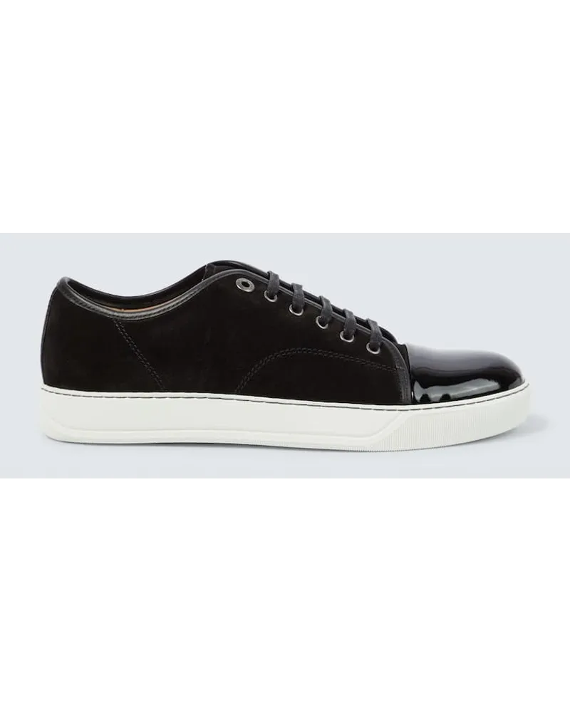 Lanvin Sneakers DBB1 in suede con vernice Nero