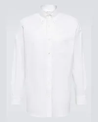 Loro Piana Camicia Oxford Agui in popeline di cotone Bianco