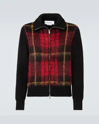 Alexander McQueen Bomber in tartan di misto mohair e seta Multicolore