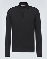 Brunello Cucinelli Polo in lana e cashmere Nero