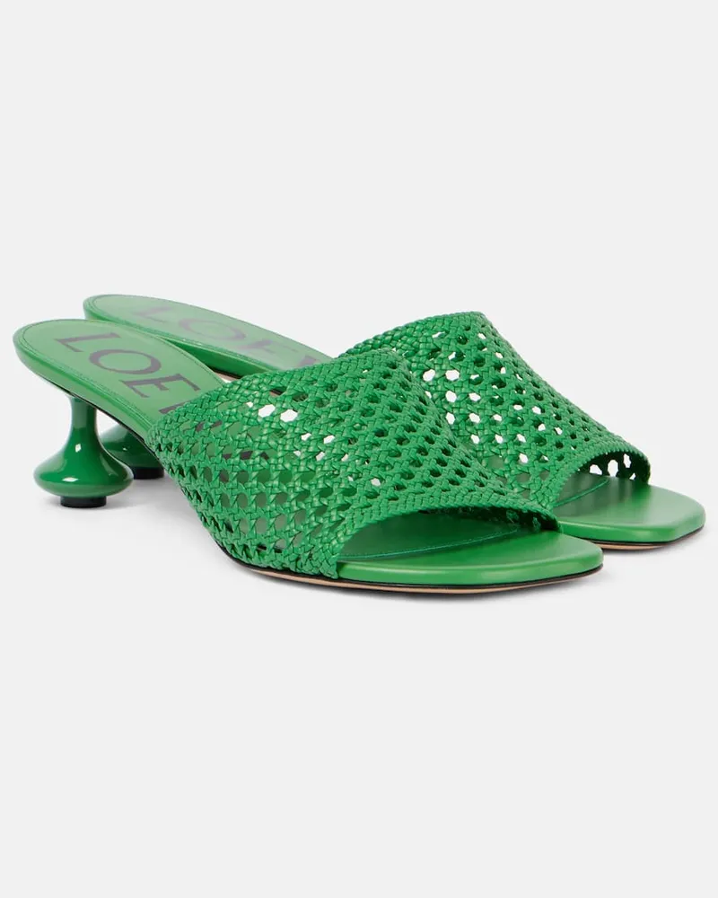 Loewe Paula's Ibiza - Mules Toy in pelle Verde