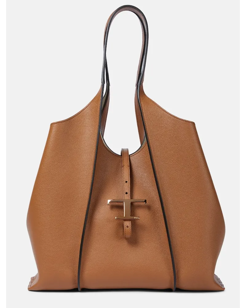 TOD'S Shopper Timeless in pelle Marrone