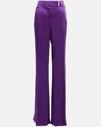 Tom Ford Pantaloni in raso Viola