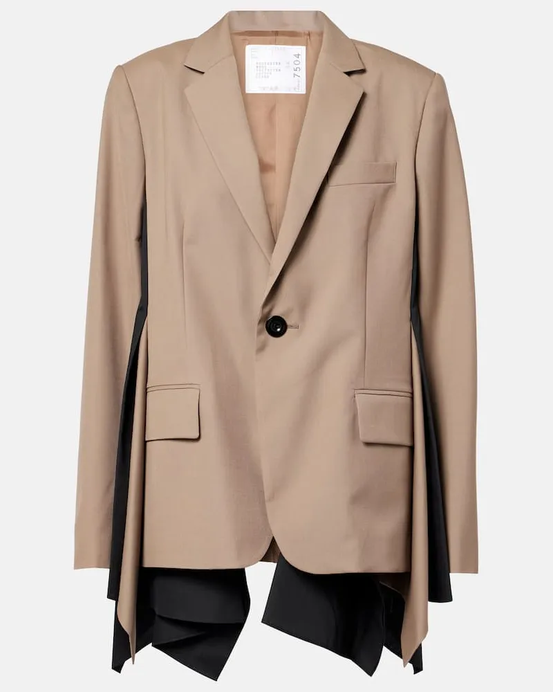 Sacai Blazer monopetto Marrone