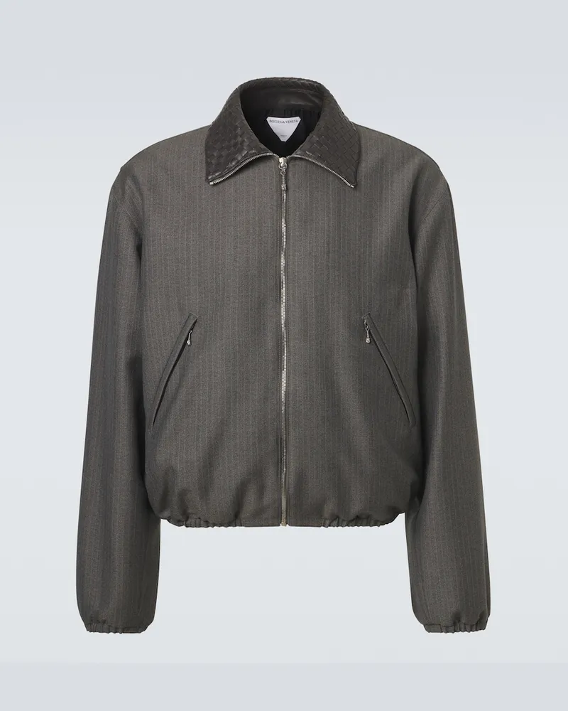 Bottega Veneta Giacca blouson in lana e mohair Grigio