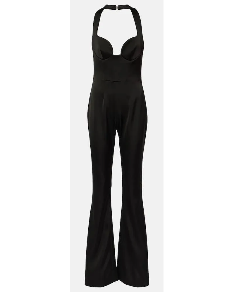 GALVAN Jumpsuit con scollo all’americana Nero