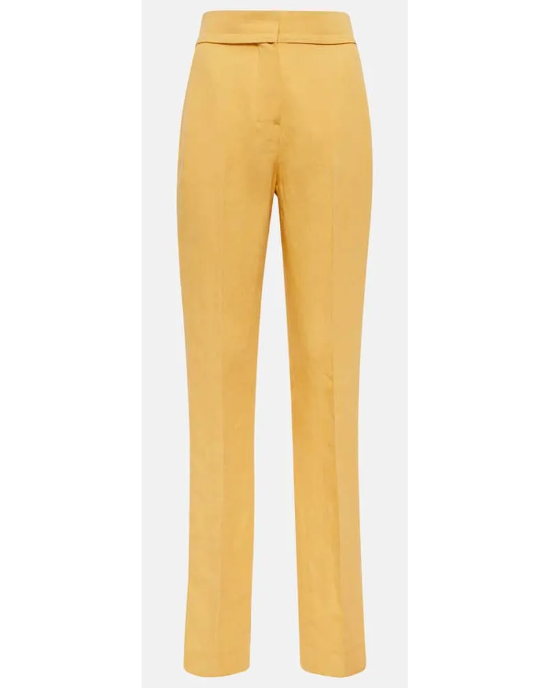 Jacquemus Pantaloni Le Pantalon Tibau Giallo