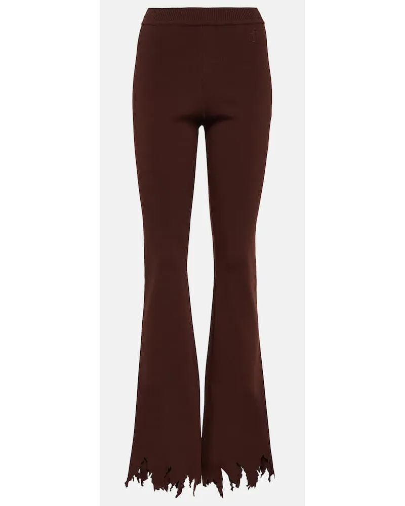 J.W.Anderson Pantaloni slim in maglia Marrone