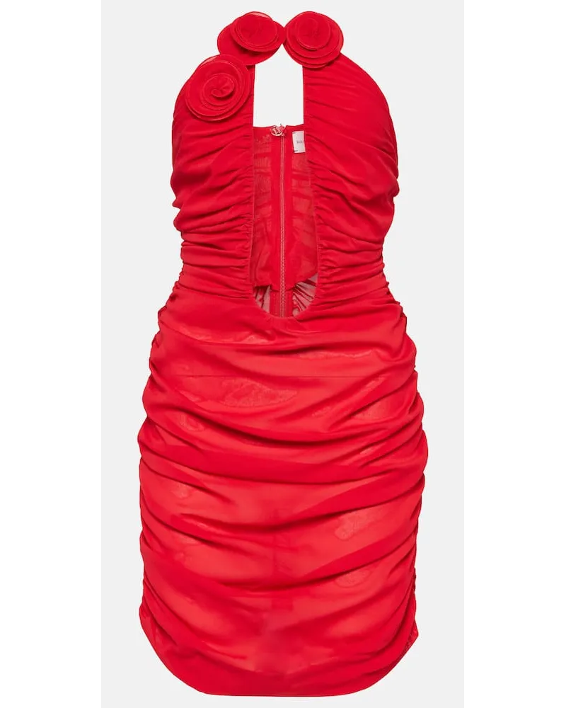 Magda Butrym Miniabito con applicazione floreale Rosso