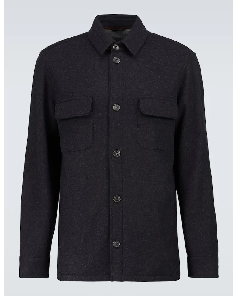 Loro Piana Camicia in misto cashmere Nero