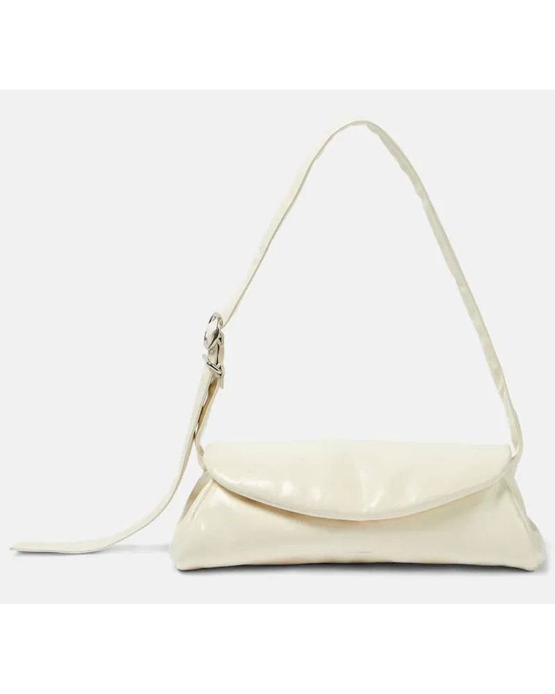 Jil Sander Borsa a spalla Cannolo in pelle Bianco
