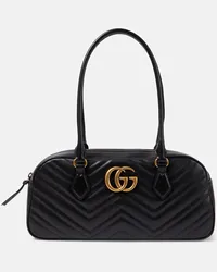 Gucci Borsa a spalla GG Marmont Medium in pelle Nero