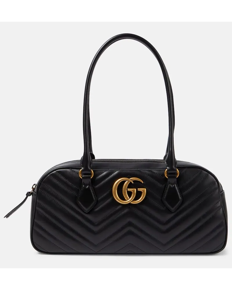 Gucci Borsa a spalla GG Marmont Medium in pelle Nero