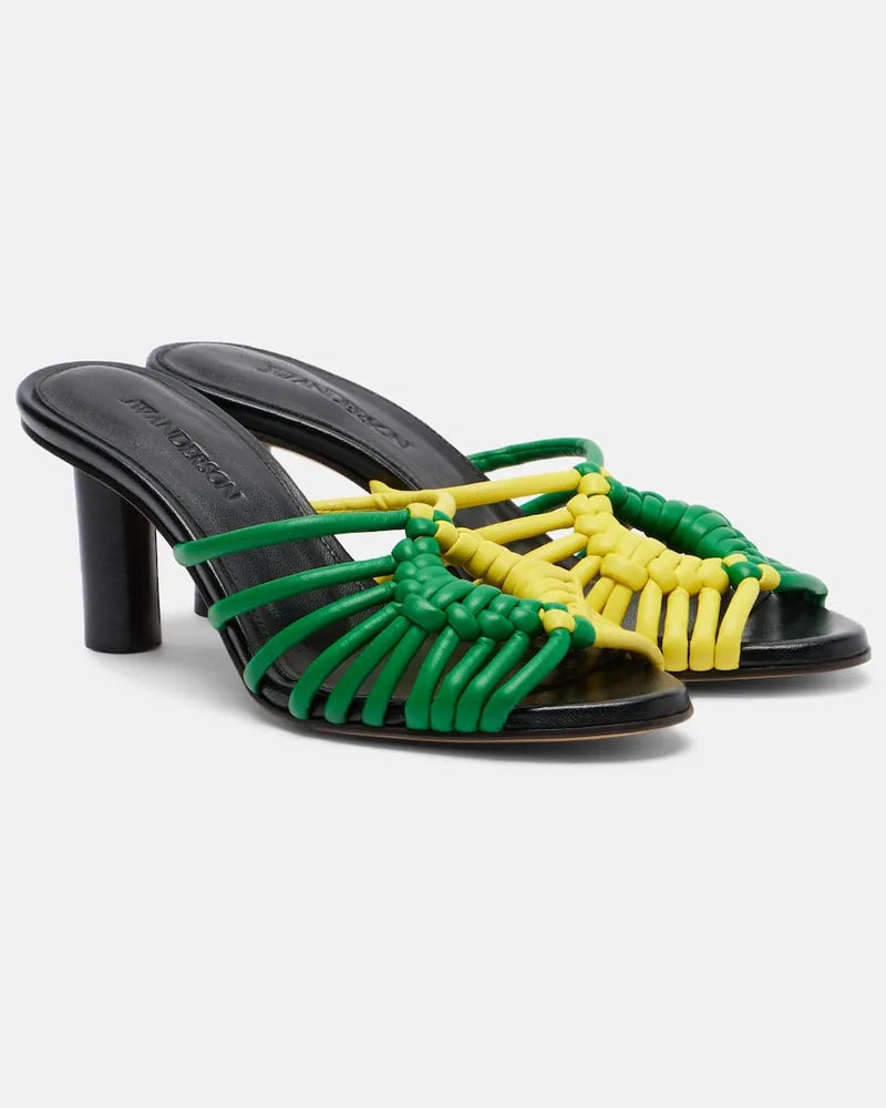 J.W.Anderson Mules Plot in pelle Verde