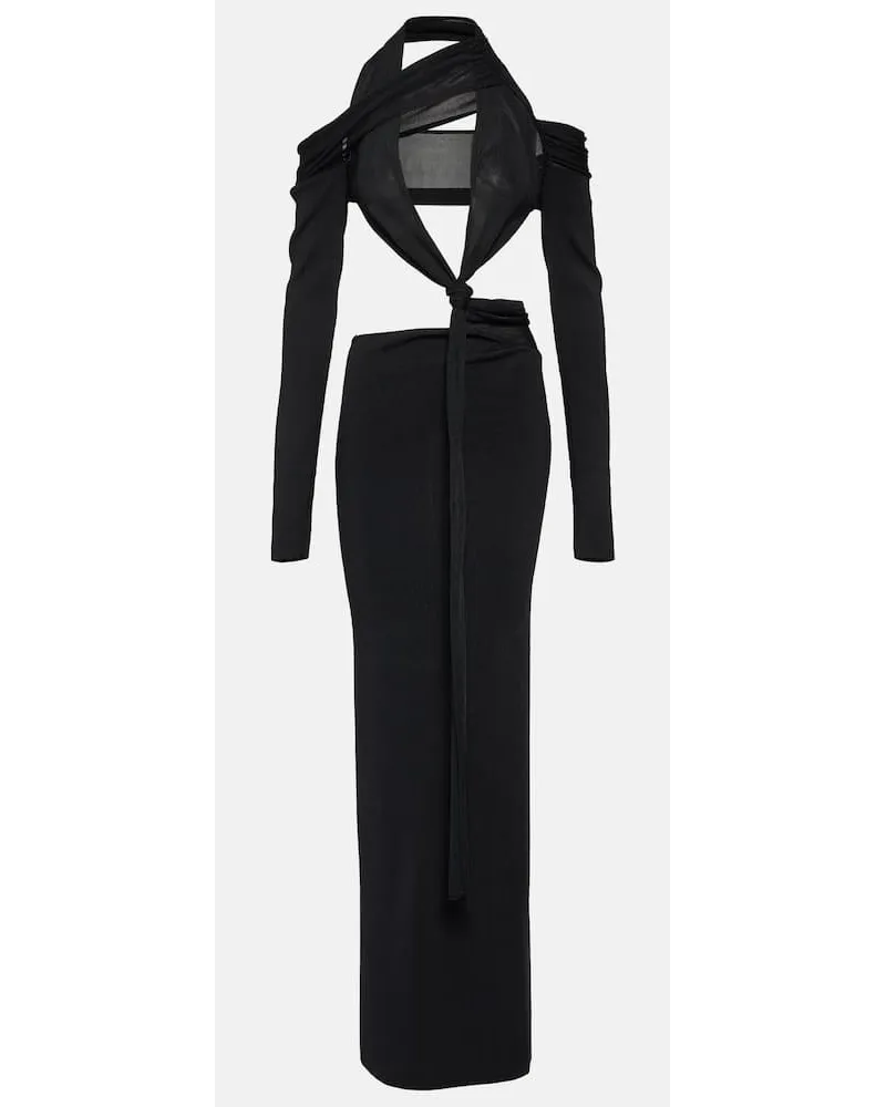 Aya Muse Abito lungo Inio con cut-out Nero