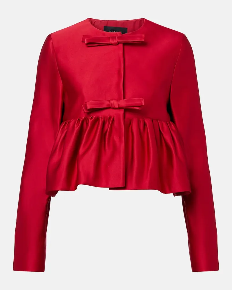 Giambattista Valli Giacca in raso Rosso