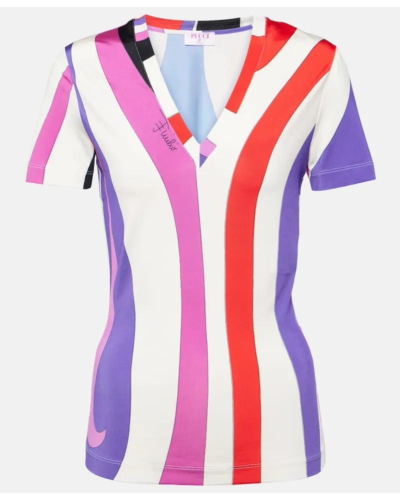 Emilio Pucci T-shirt Marmo Multicolore