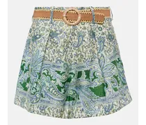 Shorts Ottie in lino con stampa paisley