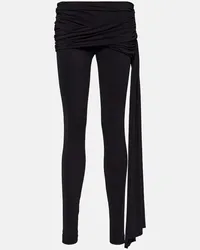 Magda Butrym Leggings in jersey a vita bassa Nero