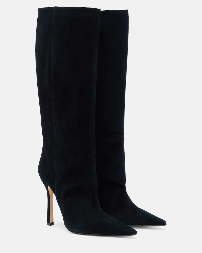 Gucci Stivali Naomi in suede Nero