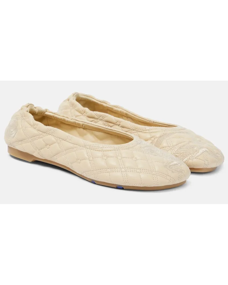 Burberry Ballerine EKD in pelle matelassÃ Beige