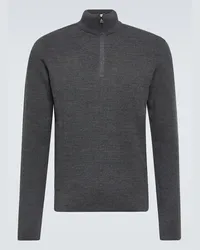 Ralph Lauren Pullover in lana con zip Grigio