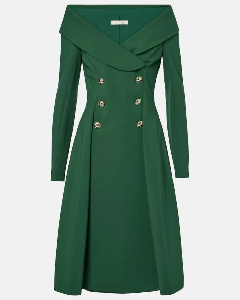 Dorothee Schumacher Abito midi con scollo bardot Verde